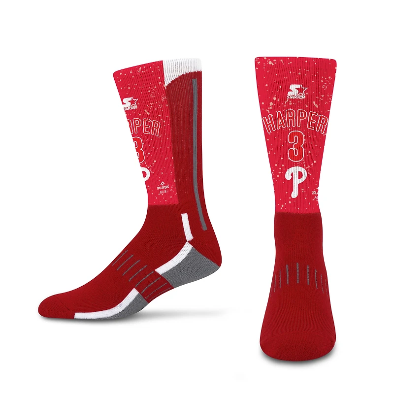 Youth Starter Bryce Harper Red Philadelphia Phillies Jersey Arch Crew Socks