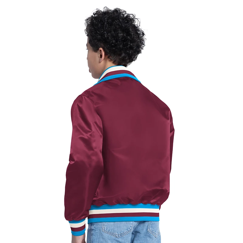 Veste universitaire zippée Youth Starter bordeaux Philadelphia Phillies The Captain Jr. Collection Cooperstown
