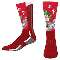 Chaussettes montantes Youth Starter rouges Philadelphia Phillies Phenom Mascot Color Splash