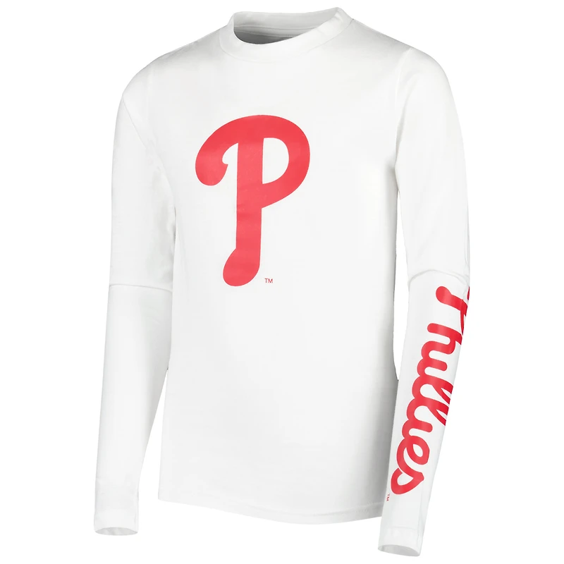 Ensemble de t-shirts Stitches pour jeunes des Phillies Philadelphie rouge/blanc