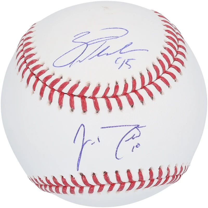Ballon de baseball autographié par Zack Wheeler et J.T. Realmuto des Phillies de Philadelphie