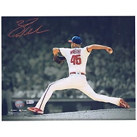 Photographie autographiée de 11"x 14" de Zack Wheeler des Philadelphia Phillies