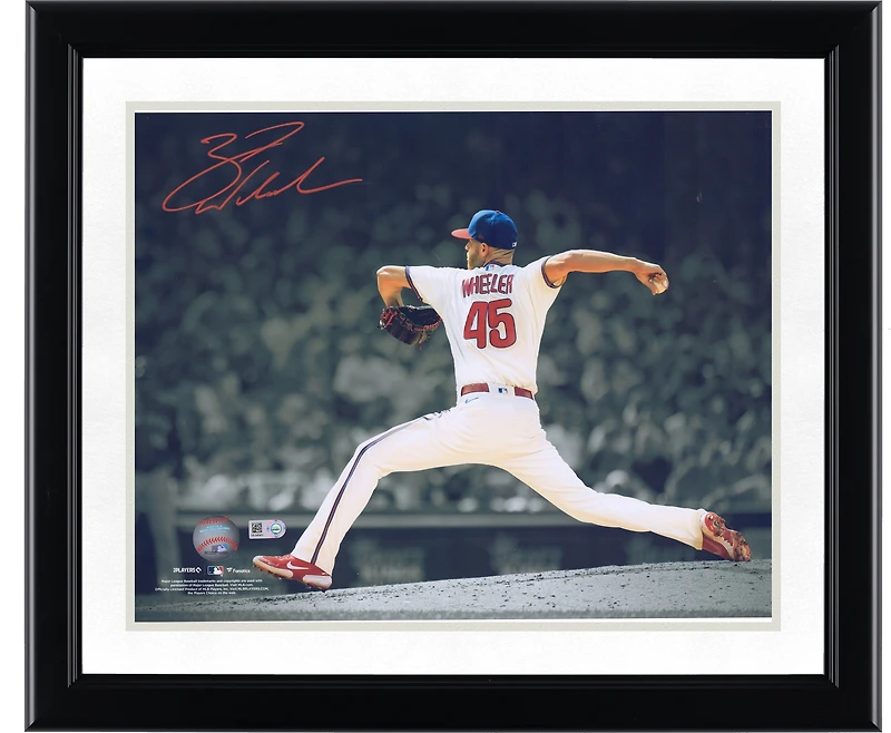Zack Wheeler Philadelphia Phillies Autographed 11" x 14" Pitching Spotlight Photograph