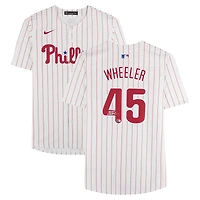 Maillot Nike blanc en édition limitée autographié par Zack Wheeler des Phillies de Philadelphie