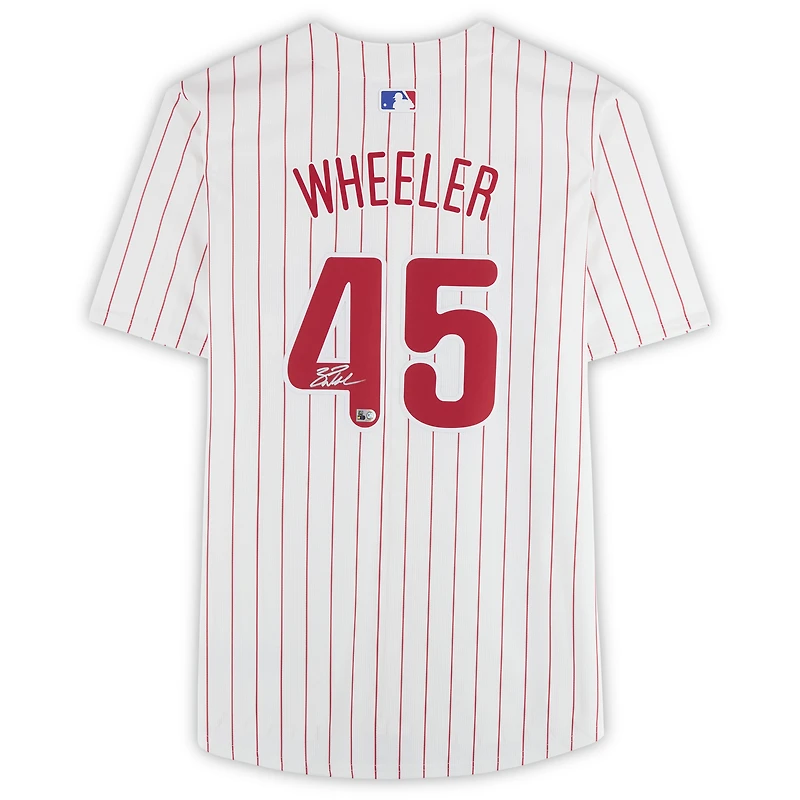 Zack Wheeler Philadelphia Phillies Autographed White Nike Limited Jersey