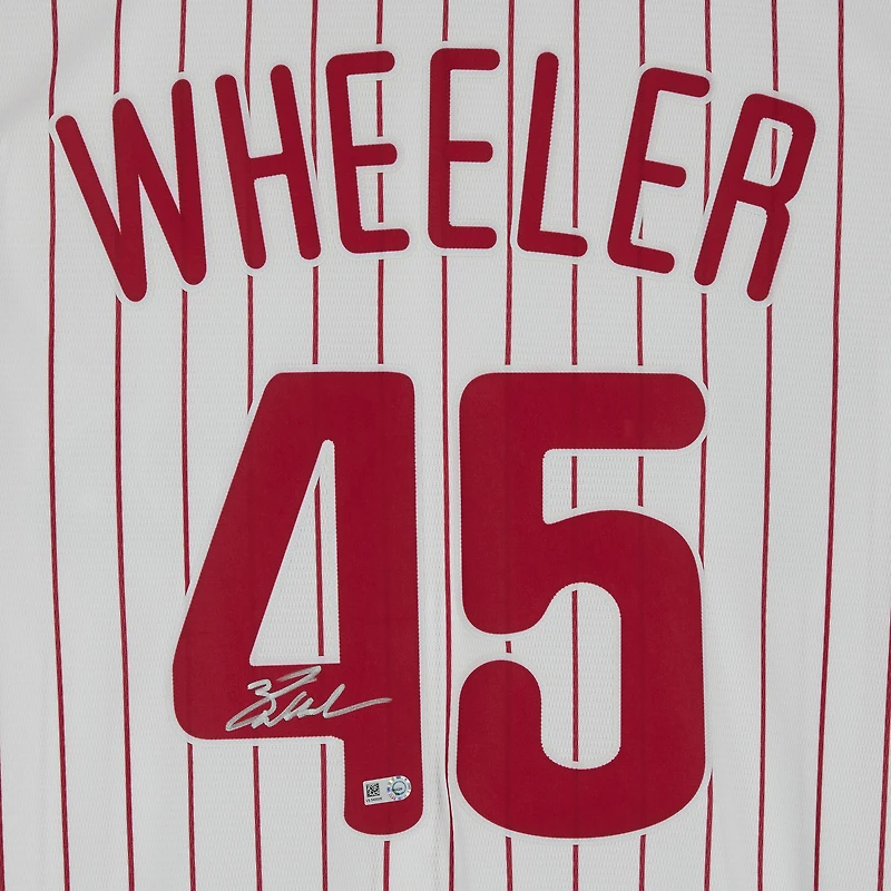 Zack Wheeler Philadelphia Phillies Autographed White Nike Replica Jersey