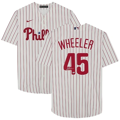 Zack Wheeler Philadelphia Phillies Autographed White Nike Replica Jersey