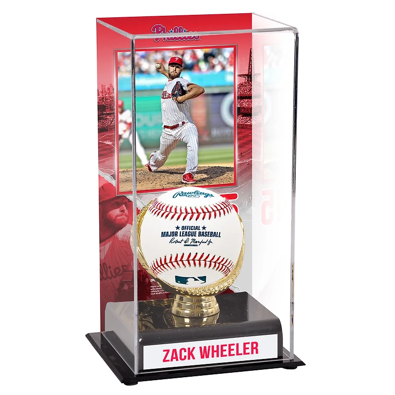 Vitrine de présentation sublimée avec image de Zack Wheeler Philadelphia Phillies