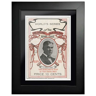 Philadelphia Phillies vs. Boston Red Sox 1915 World Series - 12'' x 16'' Framed Program Cover