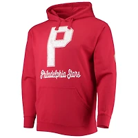 Men's Stitches Red Philadelphia Stars Negro League Logo Pullover Hoodie