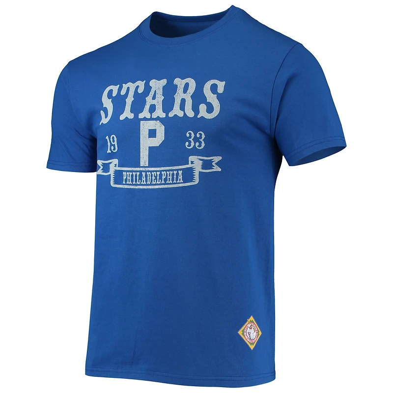 T-shirt Stitches Royal Philadelphia Stars Negro League Wordmark pour homme