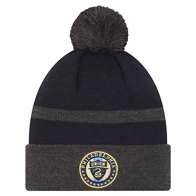  New Era  Navy Philadelphia Union 2025 Kickoff Cuffed Knit Hat with Pom
