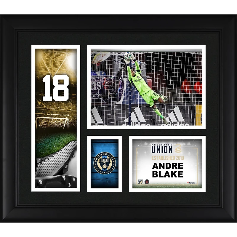 Collage de joueurs encadré de 15" x 17" de l'Union de Philadelphie d'Andre Blake