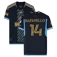 Jeremy Rafanello Philadelphia Union Autographed Match-Used #14 Navy adidas Jersey from the 2024 MLS Season - Size M