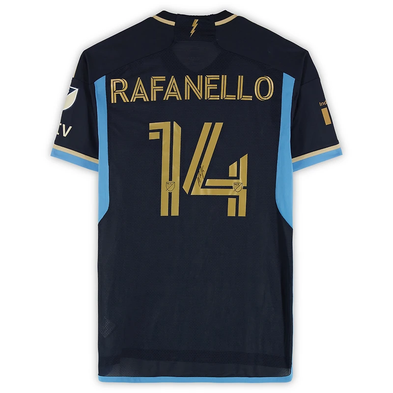 Jeremy Rafanello Philadelphia Union Autographed Match-Used #14 Navy adidas Jersey from the 2024 MLS Season - Size M