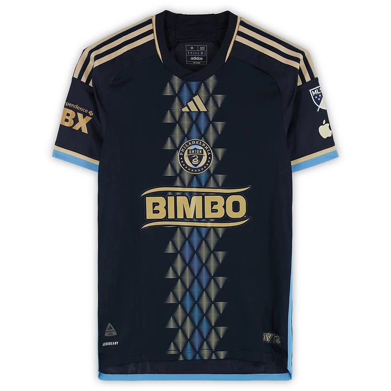 Jeremy Rafanello Philadelphia Union Autographed Match-Used #14 Navy adidas Jersey from the 2024 MLS Season - Size M