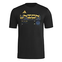 T-shirt d'avant-match adidas noir Philadelphia Union 2026 Anthem AEROREADY pour homme