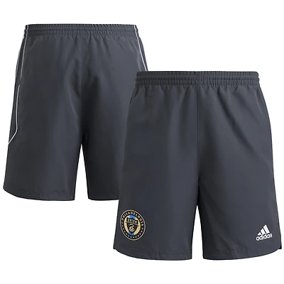 Men's adidas Gray Philadelphia Union 2025 Travel Shorts