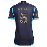 Maillot de joueur authentique principal l'Union Philadelphie 2024 adidas Jakob Glesnes bleu marine pour homme