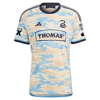 Maillot de joueur secondaire authentique l'Union Philadelphie 2024 adidas Jakob Glesnes beige pour homme