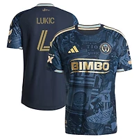 Men's adidas Jovan Lukić Navy Philadelphia Union 2026 1776 Kit On-Field Authentic Patch Jersey