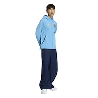 Men's adidas  Light Blue Philadelphia Union Tiro Travel Full-Zip Hooded Windbreaker