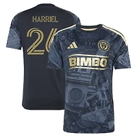 Men's adidas Nathan Harriel Navy Philadelphia Union 2026 1776 Kit Replica Jersey