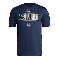 Men's adidas Navy Philadelphia Union 2024 Jersey Hook AEROREADY T-Shirt