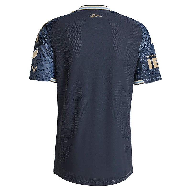 Men's adidas Navy Philadelphia Union 2026 1776 Kit On-Field Authentic Patch Jersey