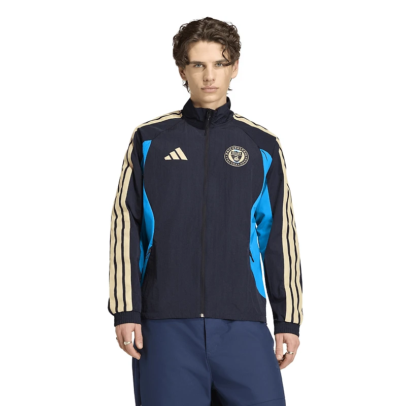 Men's adidas Navy Philadelphia Union 2026 Anthem Raglan Full-Zip Jacket
