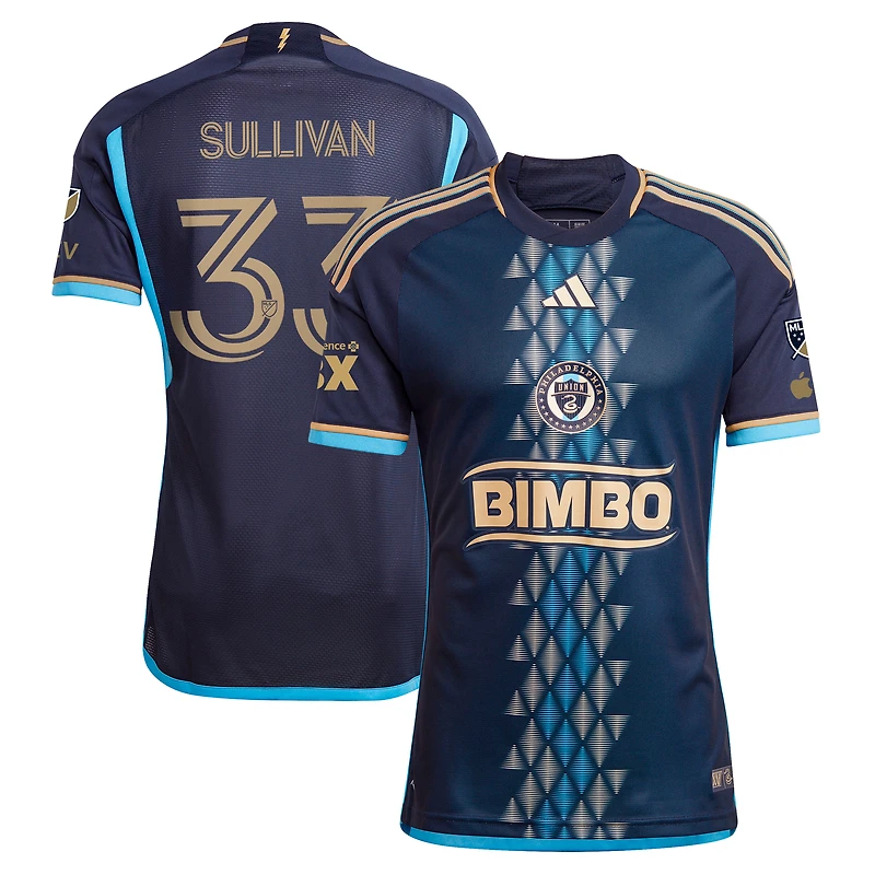Maillot de joueur authentique adidas Quinn Sullivan Navy Philadelphia Union 2024 The XV Kit pour homme