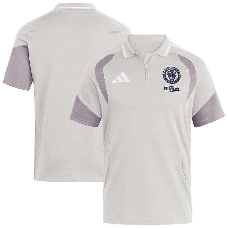 Men's adidas Silver Philadelphia Union 2026 Tiro Competition Polo