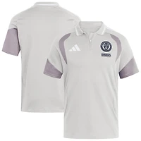 Men's adidas Silver Philadelphia Union 2026 Tiro Competition Polo