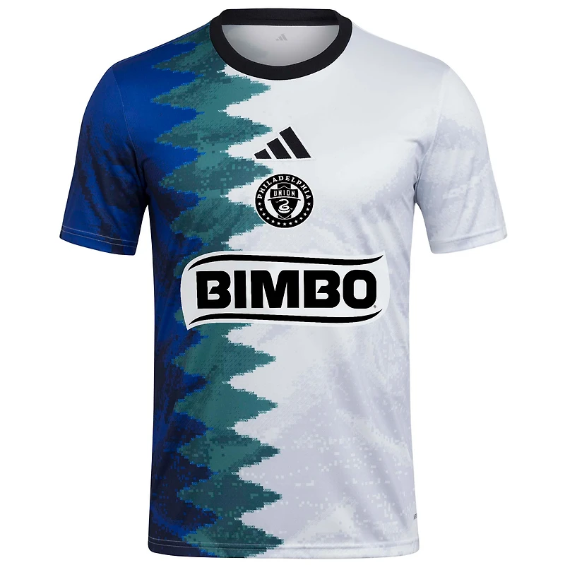 Haut d'avant-match adidas blanc Philadelphia Union 2025 Gaming AEROREADY pour homme