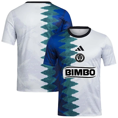 Haut d'avant-match adidas blanc Philadelphia Union 2025 Gaming AEROREADY pour homme