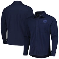 Men's Antigua Navy Philadelphia Union Streamer Diamond Button-Up Shacket