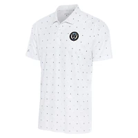 Men's Antigua White/Navy Philadelphia Union 19th Hole Polo