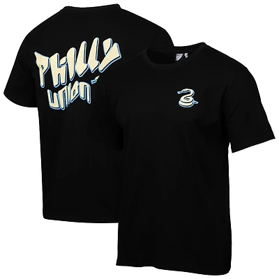Men's  Black Philadelphia Union Team Script Relaxed T-Shirt