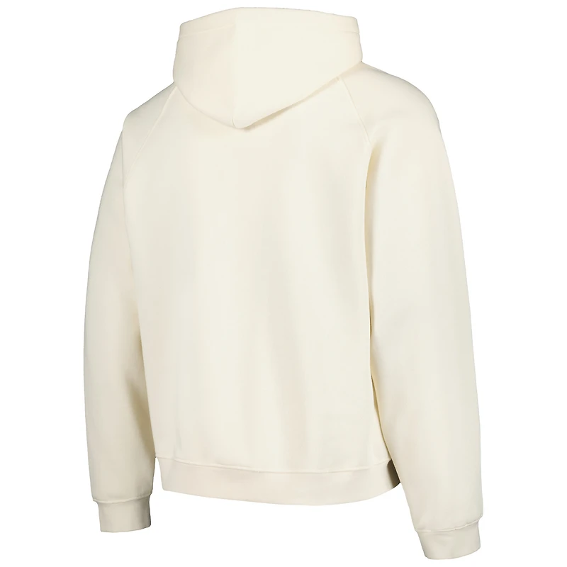 Men's Cream Philadelphia Union Tonal Raglan Oversized Pullover Hoodie