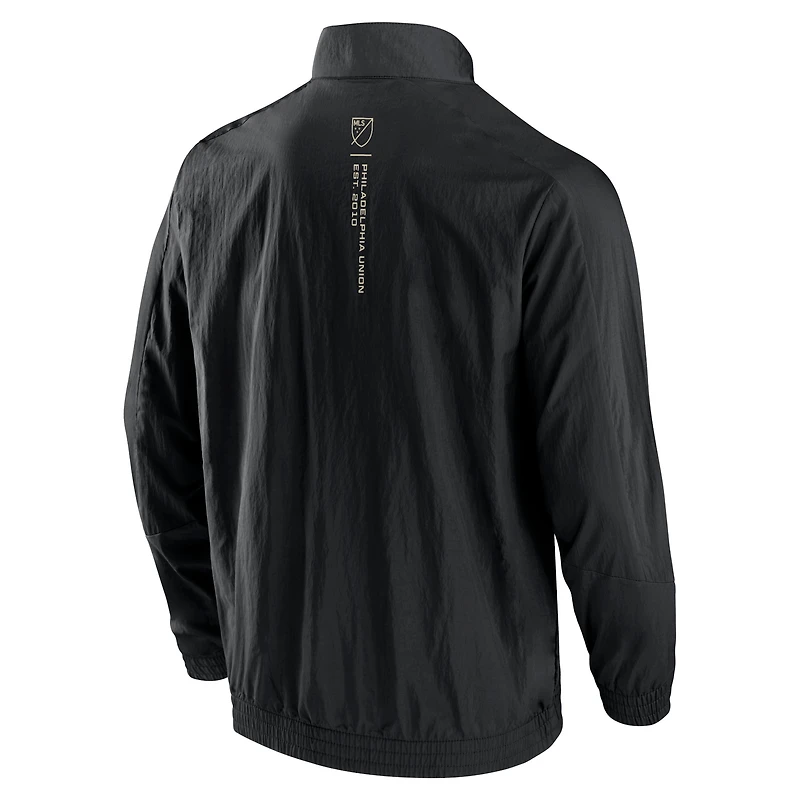 Men's Fanatics Black Philadelphia Union Header Raglan Full-Zip Jacket