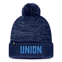 Men's Fanatics Heather Navy Philadelphia Union Low Key Cuffed Knit Hat with Pom