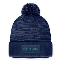 Men's Fanatics Heather Navy Philadelphia Union Low Key Cuffed Knit Hat with Pom