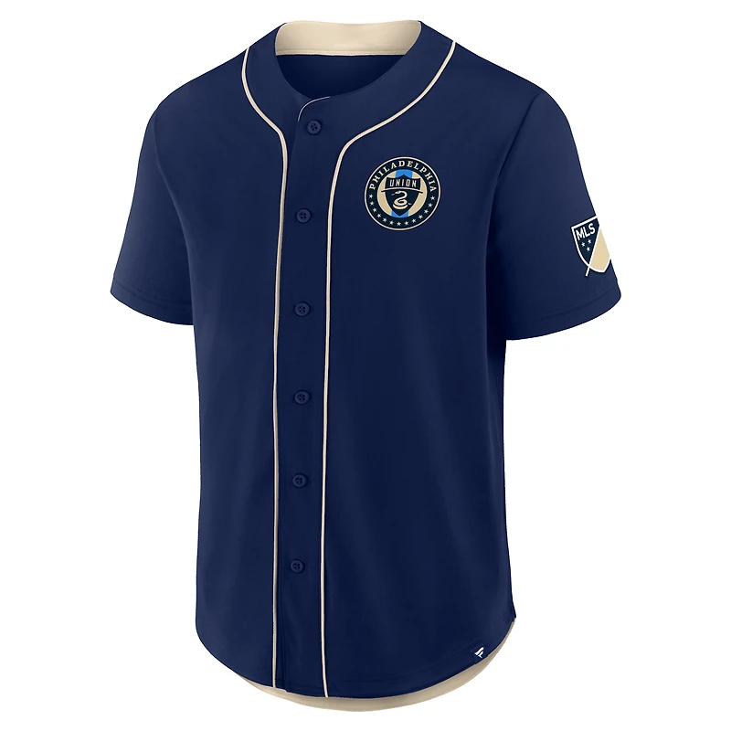 Maillot de baseball Fanatics Navy Philadelphia Union Injury Time pour homme