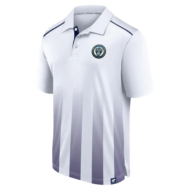 Polo blanc fanatiques Philadelphia Union Line Up Fade pour hommes