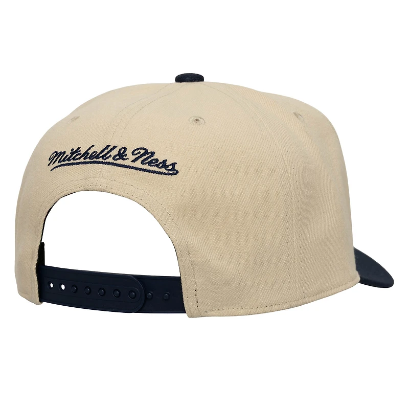 Men's Mitchell & Ness Cream/Navy Philadelphia Union Upside Down Pro Pinch Snapback Hat