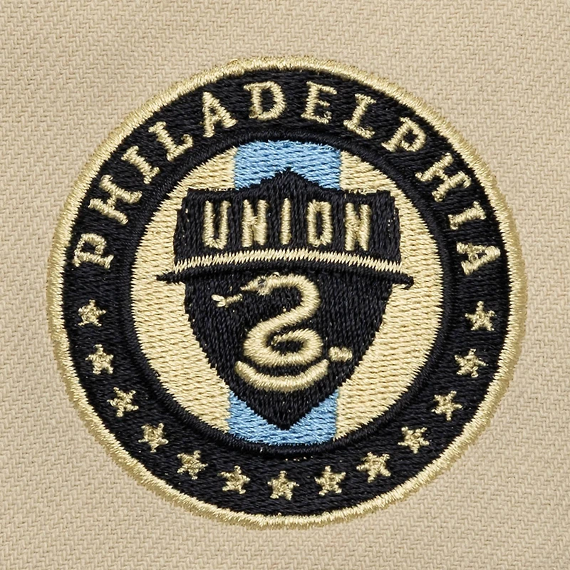 Men's Mitchell & Ness  Cream/Navy Philadelphia Union Upside Down Pro Pinch Snapback Hat