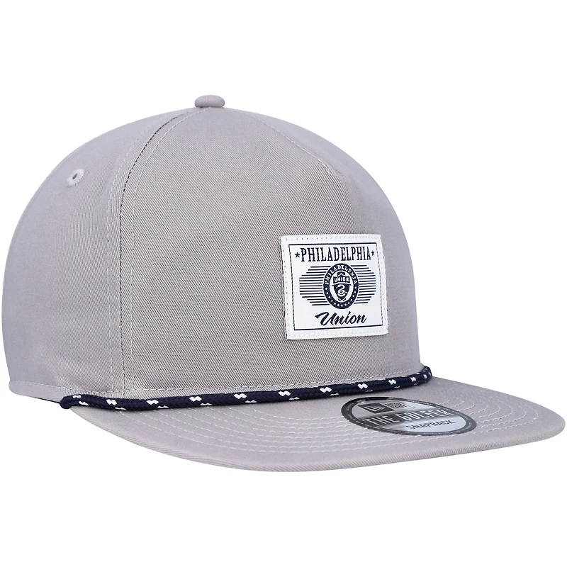 Men's New Era Gray Philadelphia Union Patch Golfer Adjustable Hat