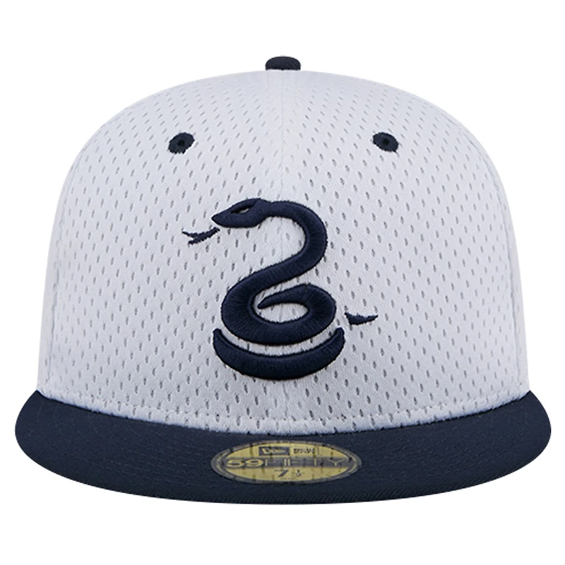 Men's New Era Gray Philadelphia Union Throwback Mesh 59FIFTY Fitted Hat