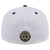 Men's New Era Gray Philadelphia Union Throwback Mesh 59FIFTY Fitted Hat