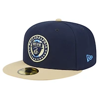 Men's New Era  Navy Philadelphia Union 2025 Kickoff 59FIFTY Fitted Hat